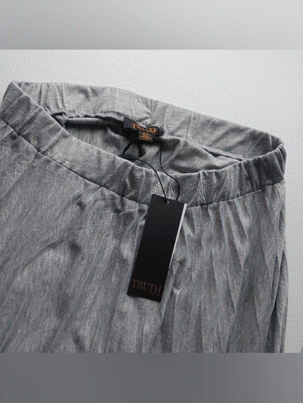 Women's Truth Bu Republic Light Gray Size Medium Elastic-Waist Casual Skirt